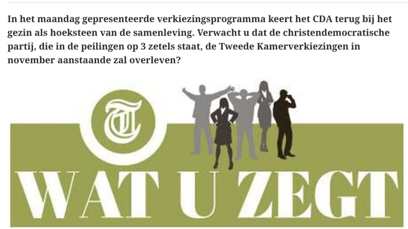 Afbeelding bij 'Vul de enquête in! '